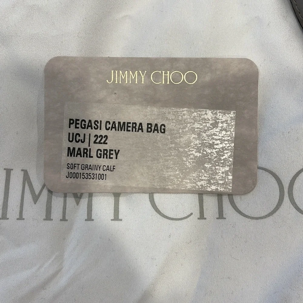 JIMMY CHOO Pegasi Crossbody Camera Bag in Marl Grey